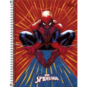 Caderno 1 Matéria Universitário Espiral Homem Aranha - Tilibra