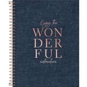 Caderno COLEGIAL 1 Matéria Espiral Cambridge Denim - Tilibra