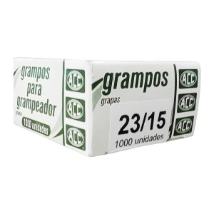 Grampos para Grampeador 23/15 Galvanizados 1000 unidades - ACC