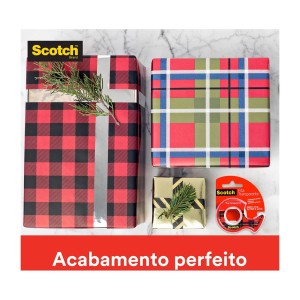 Fita Adesiva Scotch Transparente 12mm x 10m 2 Rolos com Suporte - 3M