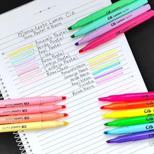 Caneta Marca-Texto Lumini Lilás Pastel - Cis