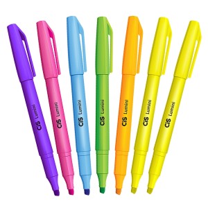 Kit Caneta Marca-Texto Neon Lumini 6 cores + 1 Amarela - Cis
