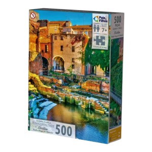 Quebra-Cabeça 500 Peças Sicília Teatro Grego de Catânia - Pais e Filhos