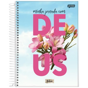 Caderno 10 Matérias Universitário Espiral Believe - Jandaia