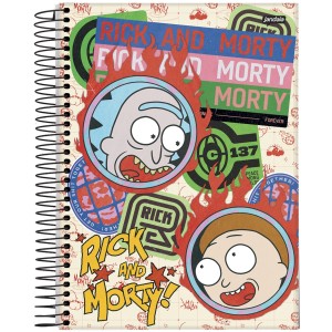 Caderno 1 Matéria Universitário Espiral Rick And Morty - Jandaia