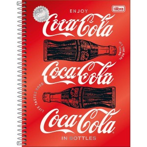 Caderno 10 Matérias Universitário Espiral Coca-Cola Connect - Tilibra