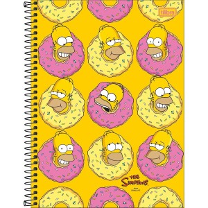 Caderno 10 Matérias Universitário Espiral The Simpsons - Tilibra