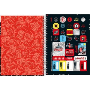 Caderno 1 Matéria Universitário Espiral Coca-Cola - Tilibra
