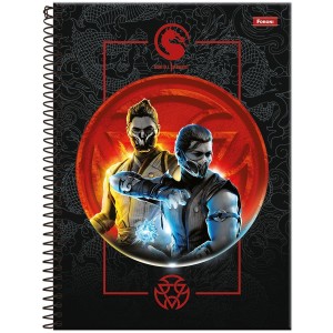 Caderno 1 Matéria Universitário Espiral Mortal Kombat - Foroni