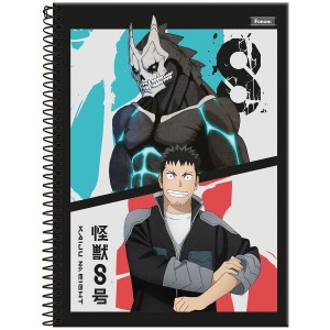 Caderno 10 Matérias Universitário Espiral Kaiju N°8 - Foroni