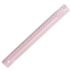 Régua Escolar 30cm Rosa Pastel - Dello