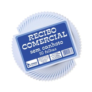 Recibo Comercial sem Canhoto - Pacote com 20 blocos - Tamoio