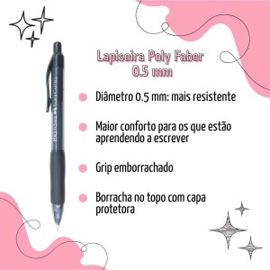 Lapiseira Poly 0.5mm Preta - Faber-Castell