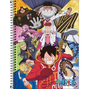 Caderno 1 Matéria Universitário Espiral One Piece - Tilibra