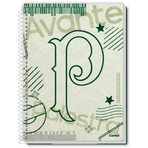 Caderno 10 Matérias Universitário Espiral Palmeiras - Credeal