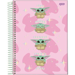 Caderno 1 Matéria Universitário Espiral Grogu - Jandaia