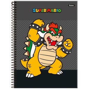 Caderno 1 Matéria Universitário Espiral Super Mario - Foroni