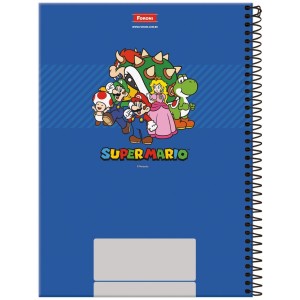 Caderno 1 Matéria Universitário Espiral Super Mario - Foroni