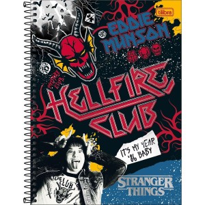Caderno 1 Matéria Universitário Espiral Stranger Things - Tilibra
