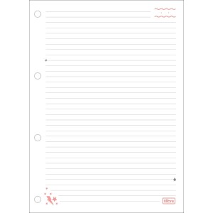 Bloco de Fichário 80 Folhas Universitário Capricho - Tilibra