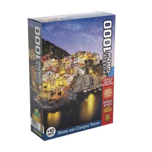 Quebra-cabeça 1000 peças Noite em Cinque Terre - Grow