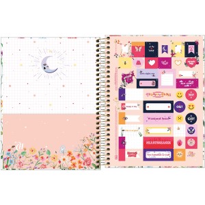 Caderno 1 Matéria Colegial Espiral Capricho - Bloom - Tilibra