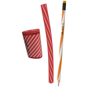 Kit Papelaria Trio Cis Spiro Lápis Borracha e Apontador (Vermelho)