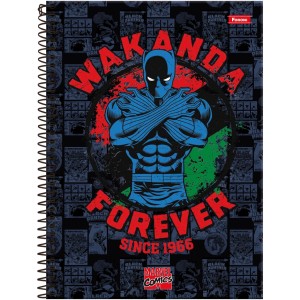 Caderno 1 Matéria Universitário Espiral Marvel Comics - Foroni
