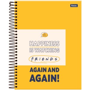 Caderno COLEGIAL 1 Matéria Espiral Friends - Foroni