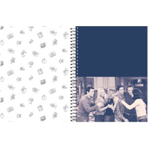 Caderno COLEGIAL 1 Matéria Espiral Friends - Foroni