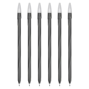 Caneta Esferográfica Cis Spiro Glow Preta - Kit c/ 6 Unidades